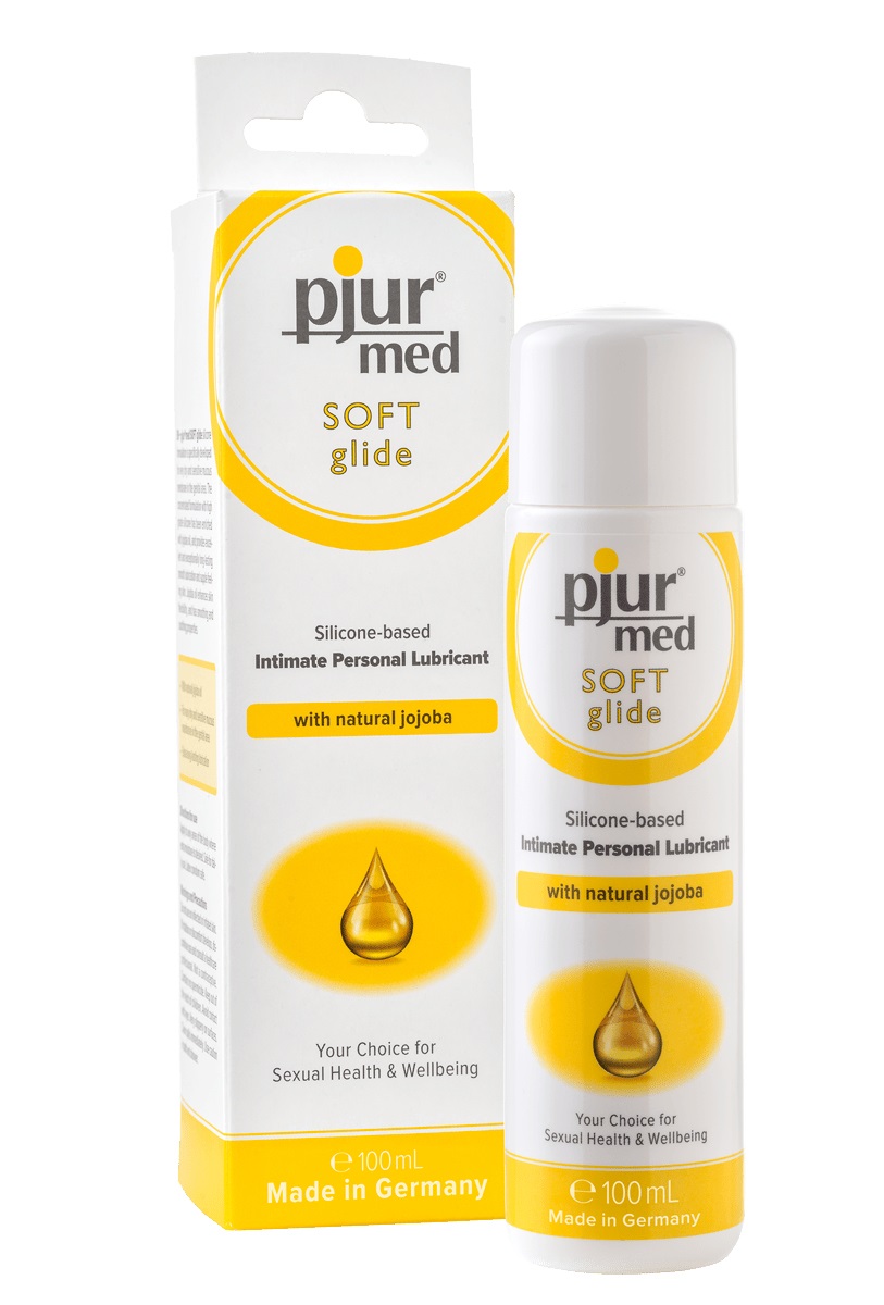 pjur Med Soft Glide 100 ml - Lubrificante a Base di Silicone con Olio di Jojoba per Mucose Secche e Sensibili