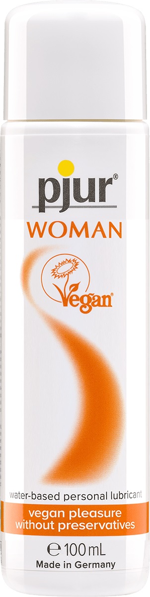 Pjur Woman Vegan - Gel Lubrificante a Base d'Acqua 100 ml - 100% Vegano, Non Testato su Animali, Adatto per Donne