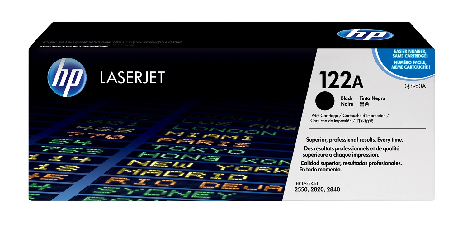 HP 122A Toner Originale Nero per LaserJet - Cartuccia Q3960A, 5.000 Pagine