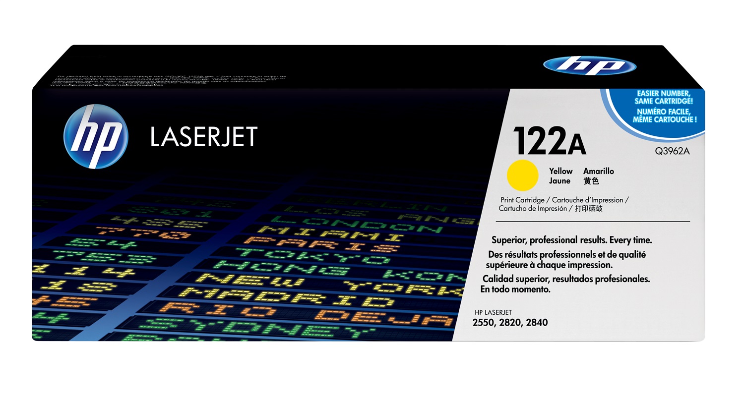 HP 122A Q3962A Toner Originale Giallo per LaserJet 2550 - 4000 Pagine