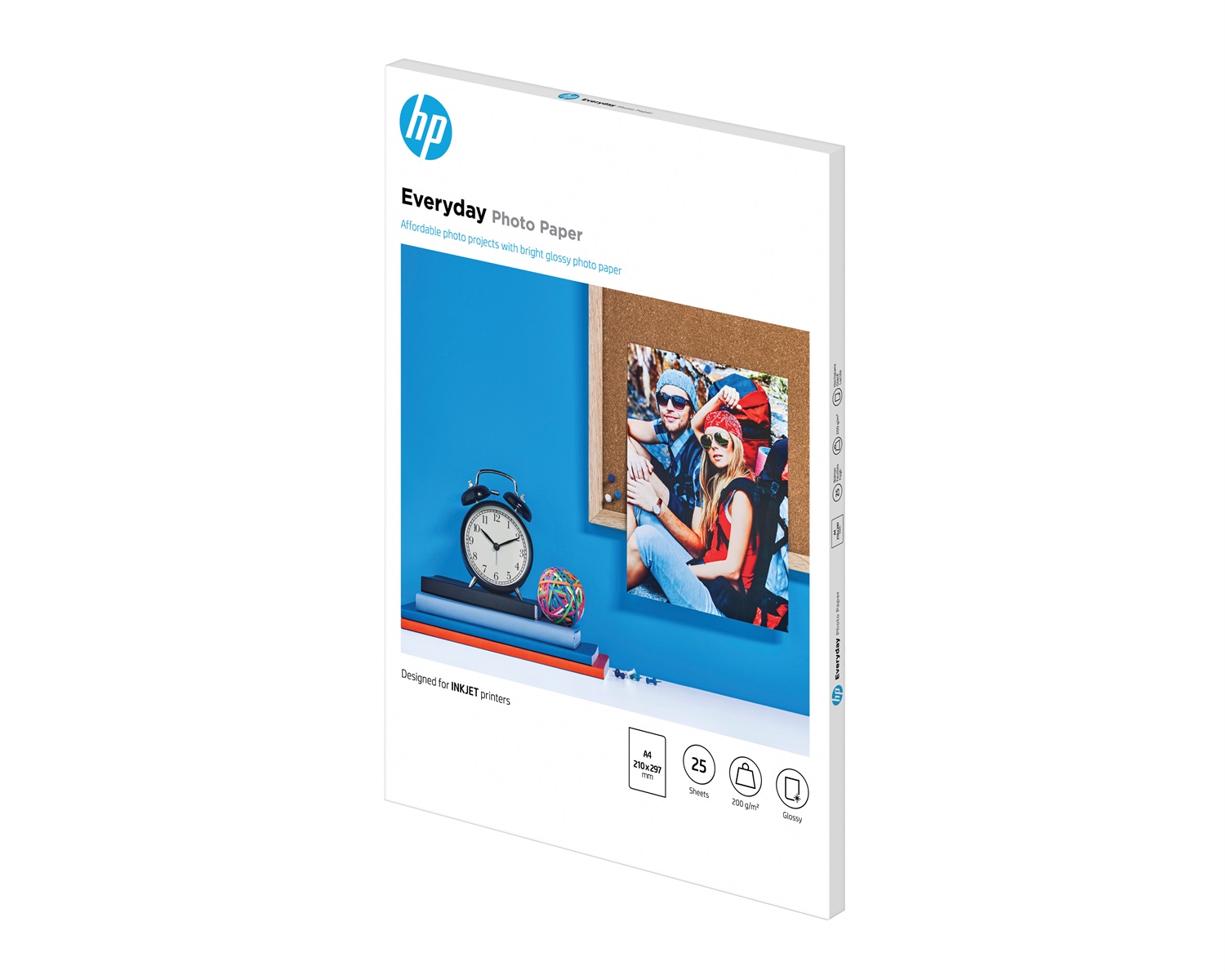 HP Carta Fotografica Everyday A4 Semi Lucida - Confezione da 25 Fogli, 200 g/m²