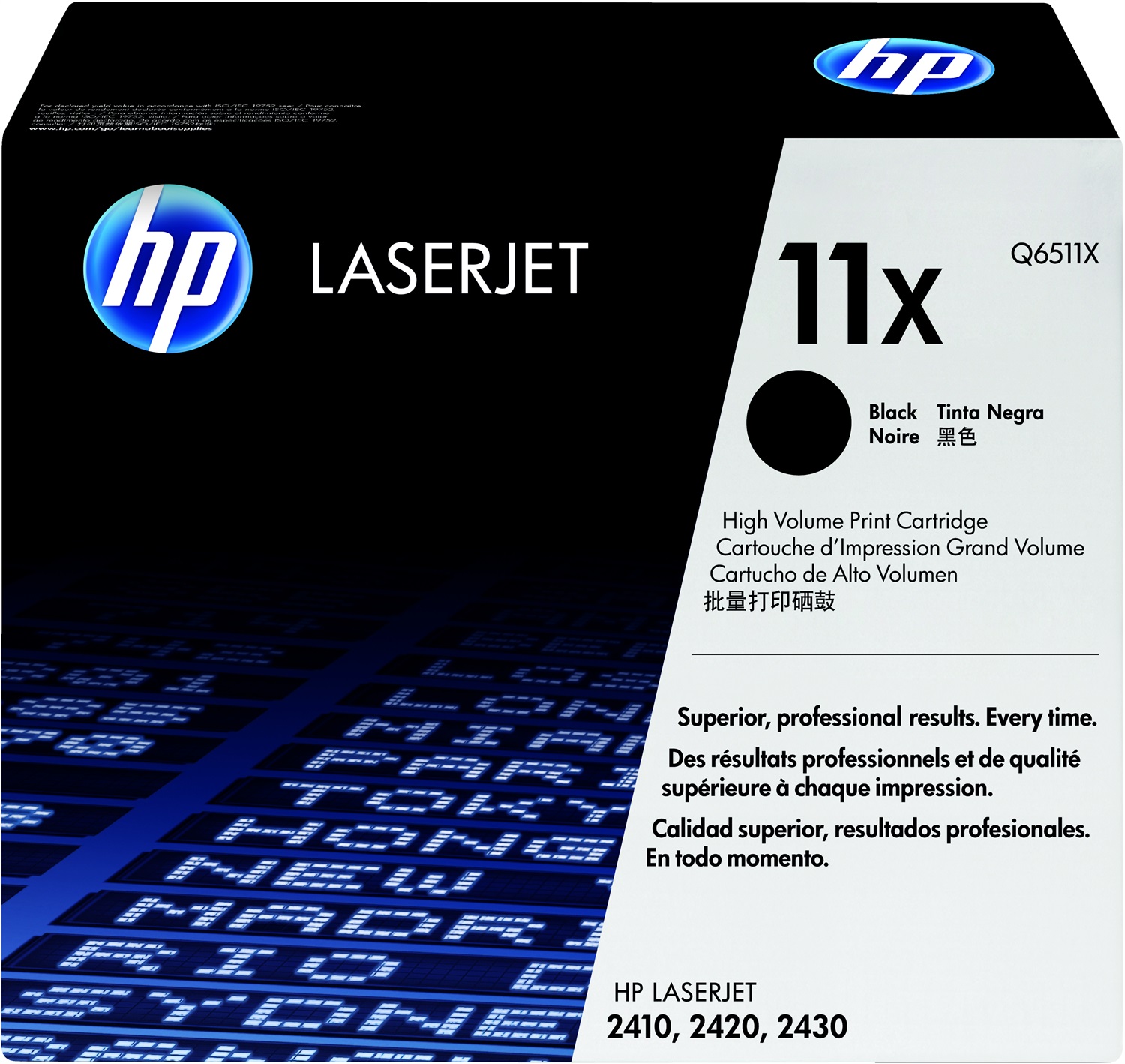 HP Q6511X 11X Cartuccia Toner Nero Originale - Alta Capacità, Fino a 12.000 Pagine, Compatibile con LaserJet 2410/2420/2430