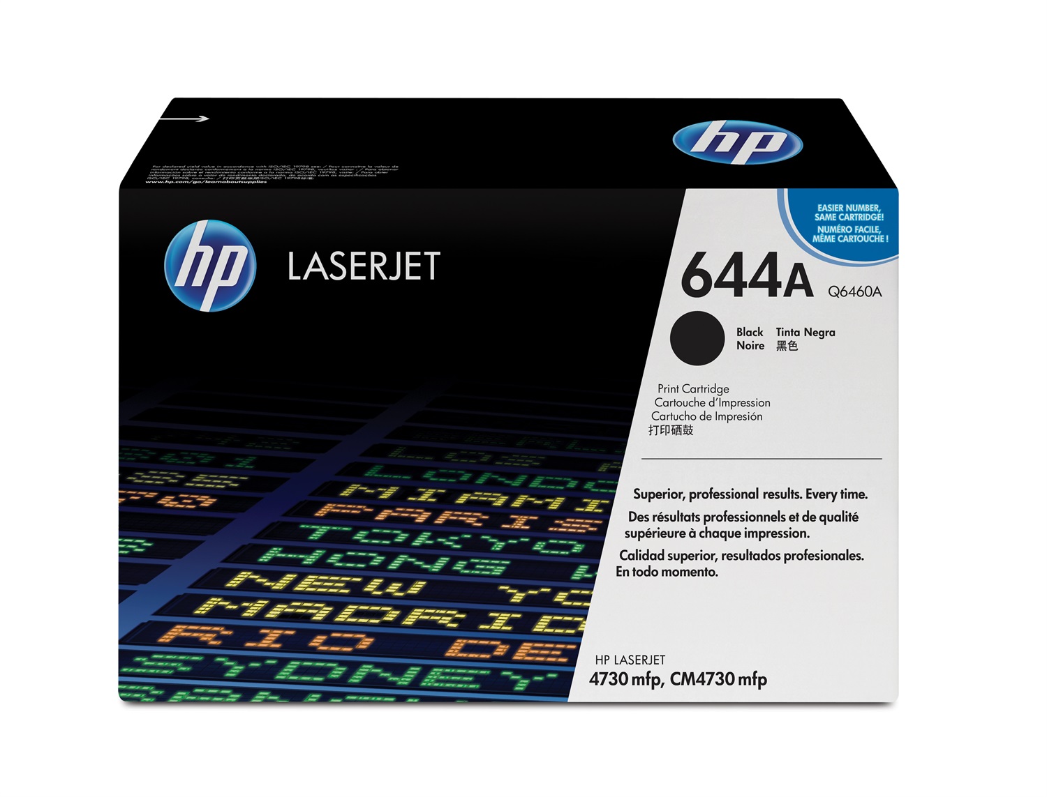 HP Q6460A 644A Black Original LaserJet Toner Cartridge - Cartuccia toner Nero per HP Color LaserJet 4730 MFP, 12.000 pagine