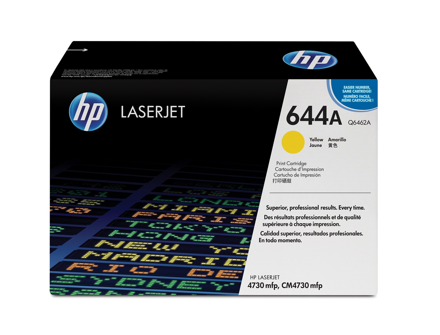 HP 644A Giallo Original LaserJet Toner Cartridge Q6462A - 12.000 Pagine, Compatibile con HP Color LaserJet 4730 MFP e Altri Modelli