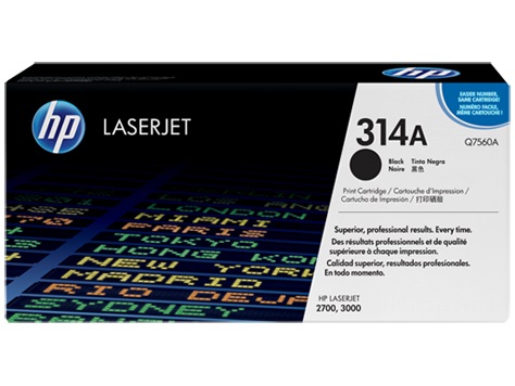 HP Q7560A 314A Cartuccia Toner Originale Nero per Stampanti LaserJet - Resa 6.500 Pagine