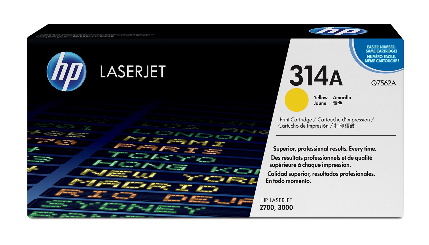 HP Q7562A 314A Cartuccia Toner Originale Giallo - 3.500 Pagine per LaserJet Color 2700/3000