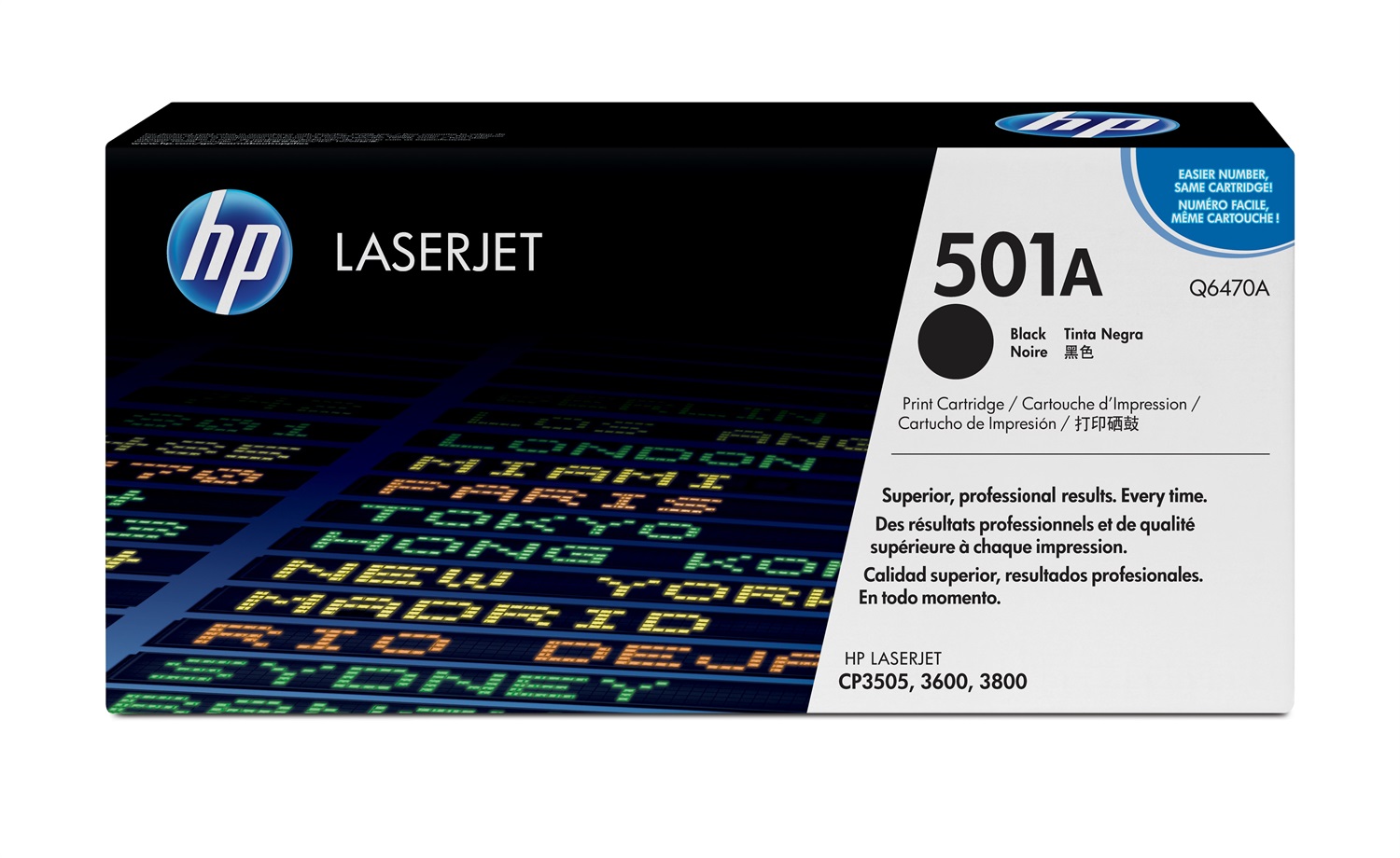HP Toner Originale LaserJet 501A Q6470A Nero - 6000 Pagine per Stampanti HP Color LaserJet 3600/3800