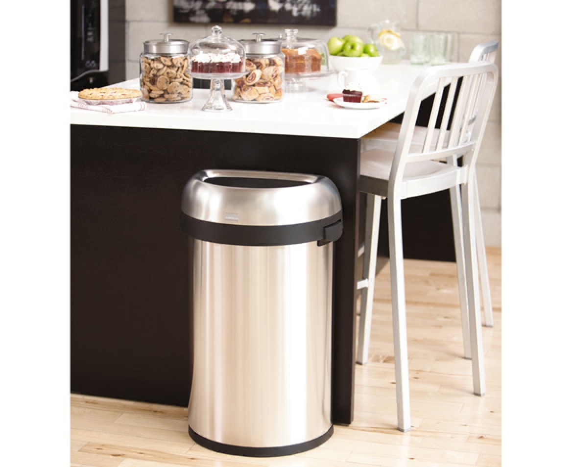simplehuman CW1468 bidone per la spazzatura 60 L Angolo Acciaio inox