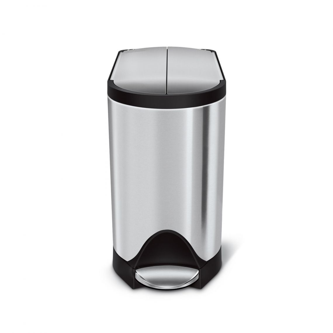 simplehuman Cestino a Pedale Butterfly 10L in Acciaio Inossidabile Anti-Impronta - Design Compatto per Spazi Ridotti