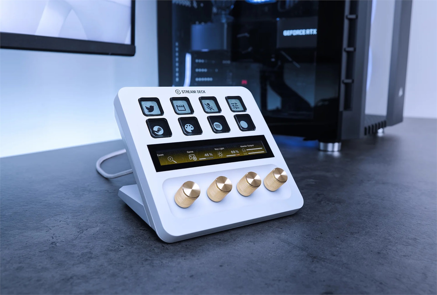 Elgato Stream Deck Edizione Bianca con 8 Pulsanti per Streaming