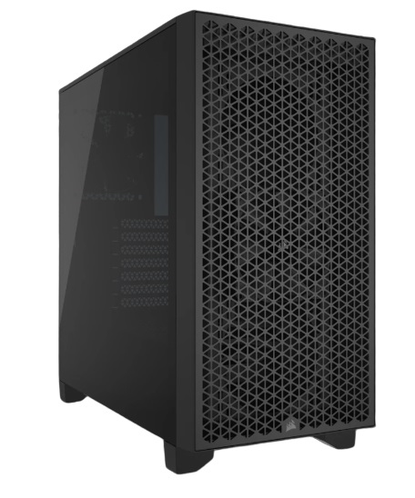 Corsair 3000D AIRFLOW Case per PC Mid-Tower Nero - Ventole a 3 Pin, Supporto GPU a Quattro Slot, Spazio per 8 Ventole da 120 mm, Design con Flusso D'aria Elevato