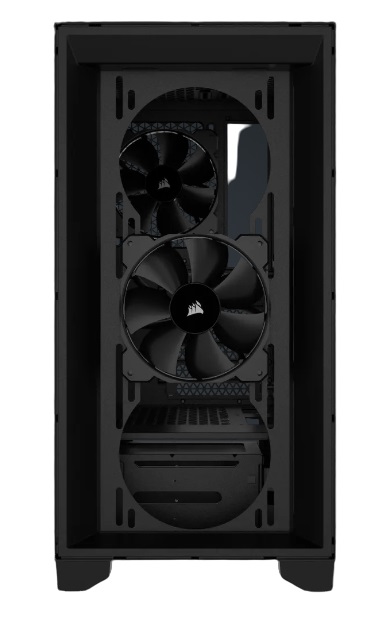 Corsair 3000D AIRFLOW Case per PC Mid-Tower Nero - Ventole a 3 Pin, Supporto GPU a Quattro Slot, Spazio per 8 Ventole da 120 mm, Design con Flusso D'aria Elevato