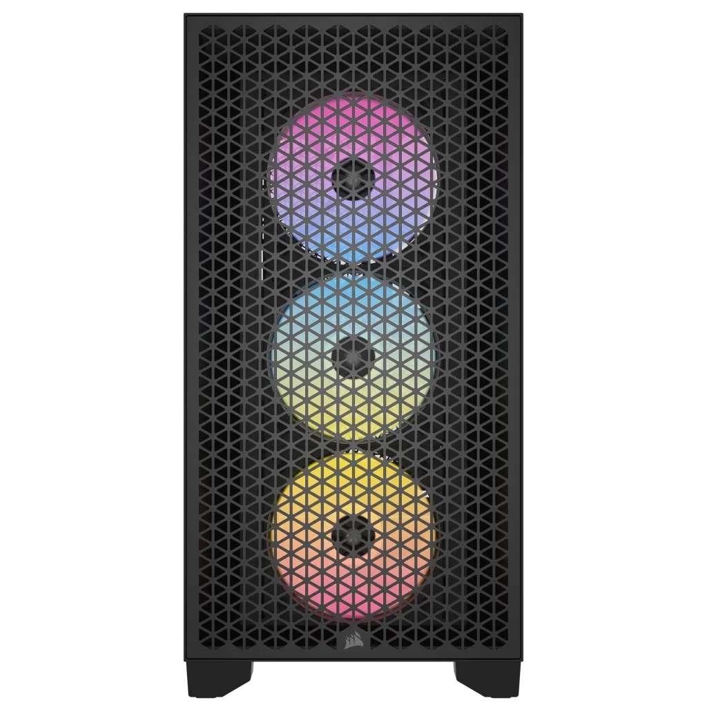 Corsair 3000D RGB Airflow Midi Tower ATX Case con Vetro Temperato e 3 Ventole AR120 RGB - Nero