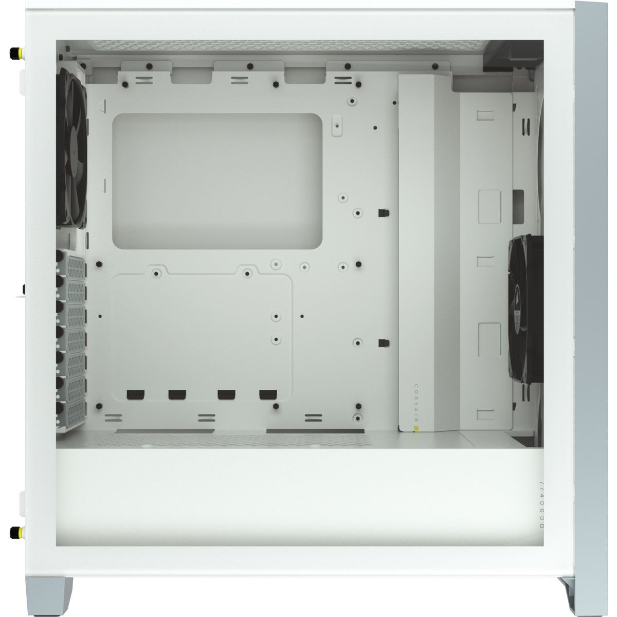 Corsair 4000D Case ATX Mid-Tower Bianco con Vetro Temperato, Pannello Anteriore in Acciaio, Due Ventole da 120 mm Incluse