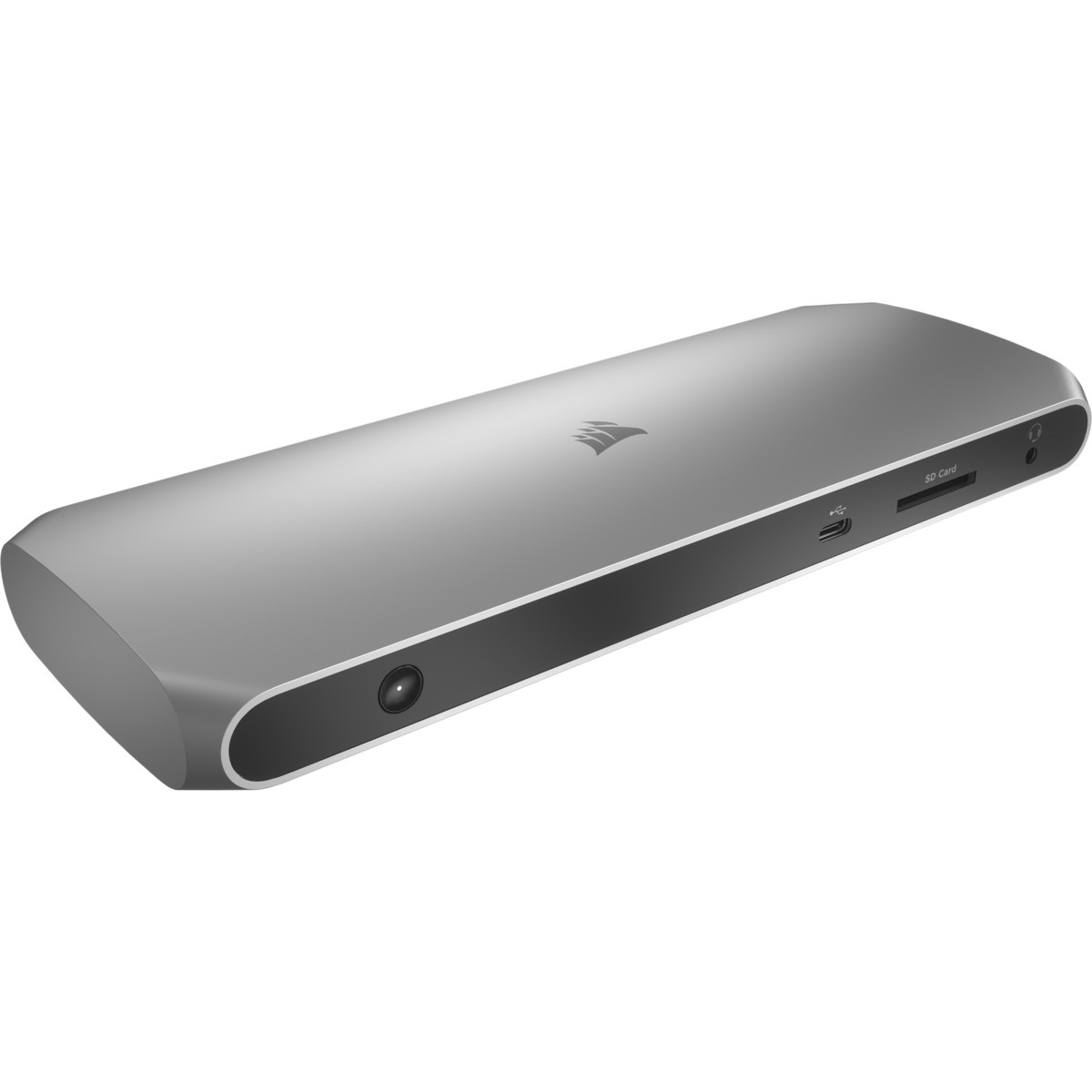 Corsair TBT100 Docking Station Thunderbolt 3 in Acciaio Inossidabile con USB-C, HDMI, Ethernet e Lettore SD
