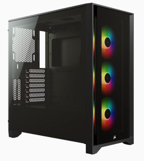 Corsair iCUE 4000X RGB Midi Tower Nero - Compatibile con ATX, EATX, micro ATX, Mini-ITX, Illuminazione RGB, Vetro temperato