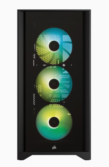 Corsair iCUE 4000X RGB Midi Tower Nero - Compatibile con ATX, EATX, micro ATX, Mini-ITX, Illuminazione RGB, Vetro temperato