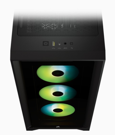 Corsair iCUE 4000X RGB Midi Tower Nero - Compatibile con ATX, EATX, micro ATX, Mini-ITX, Illuminazione RGB, Vetro temperato