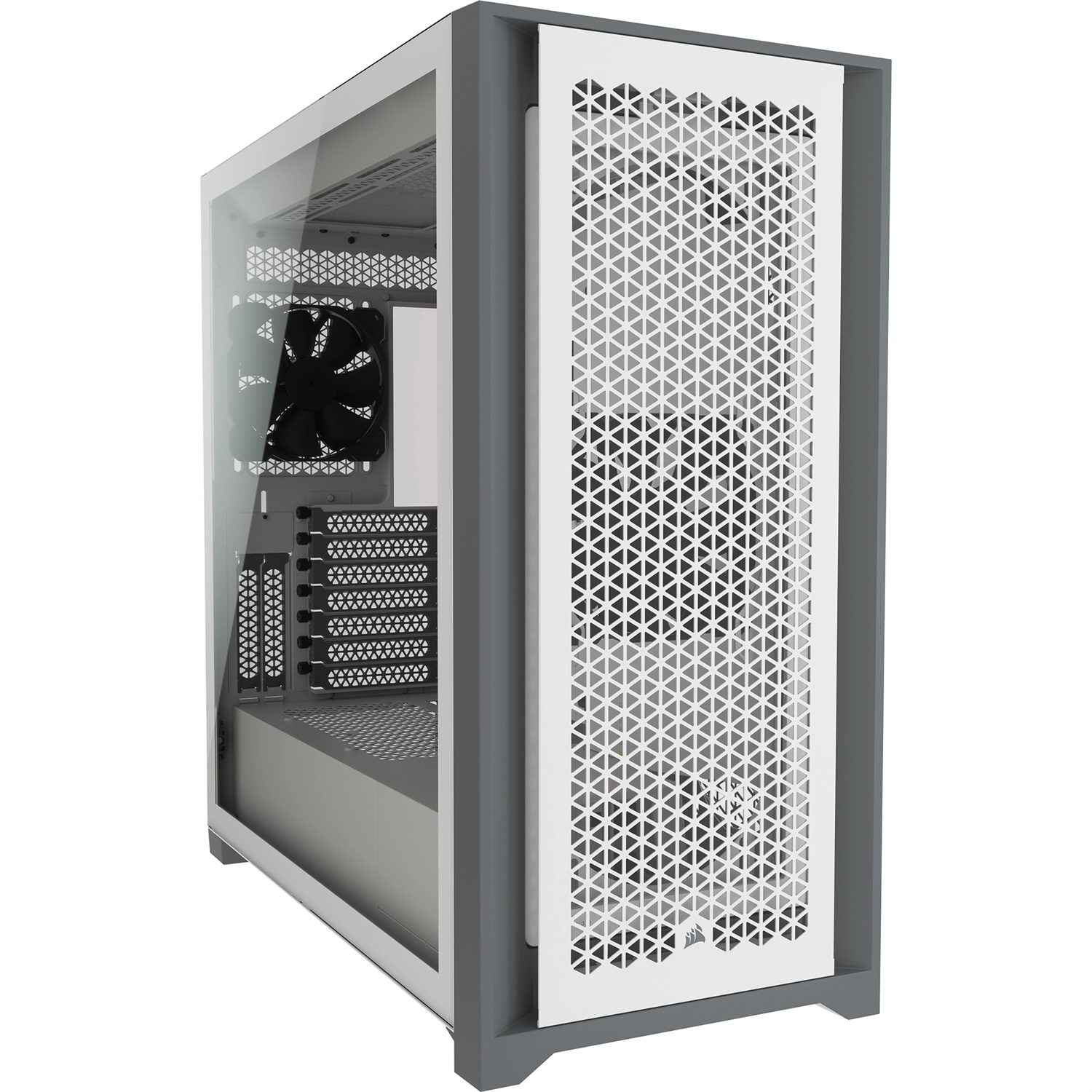 Corsair 5000D AIRFLOW Midi Tower Bianco con Vetro Temperato, Pannello Anteriore a Flusso d'aria Elevato e Due Ventole da 120 mm Incluse