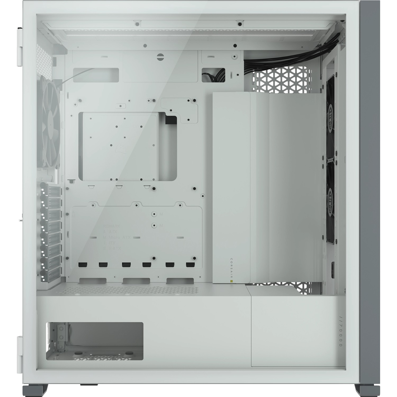 Corsair 7000D AIRFLOW Full Tower Bianco con Pannello in Vetro Temperato, Tre Ventole da 140 mm e Spazio Interno Generoso