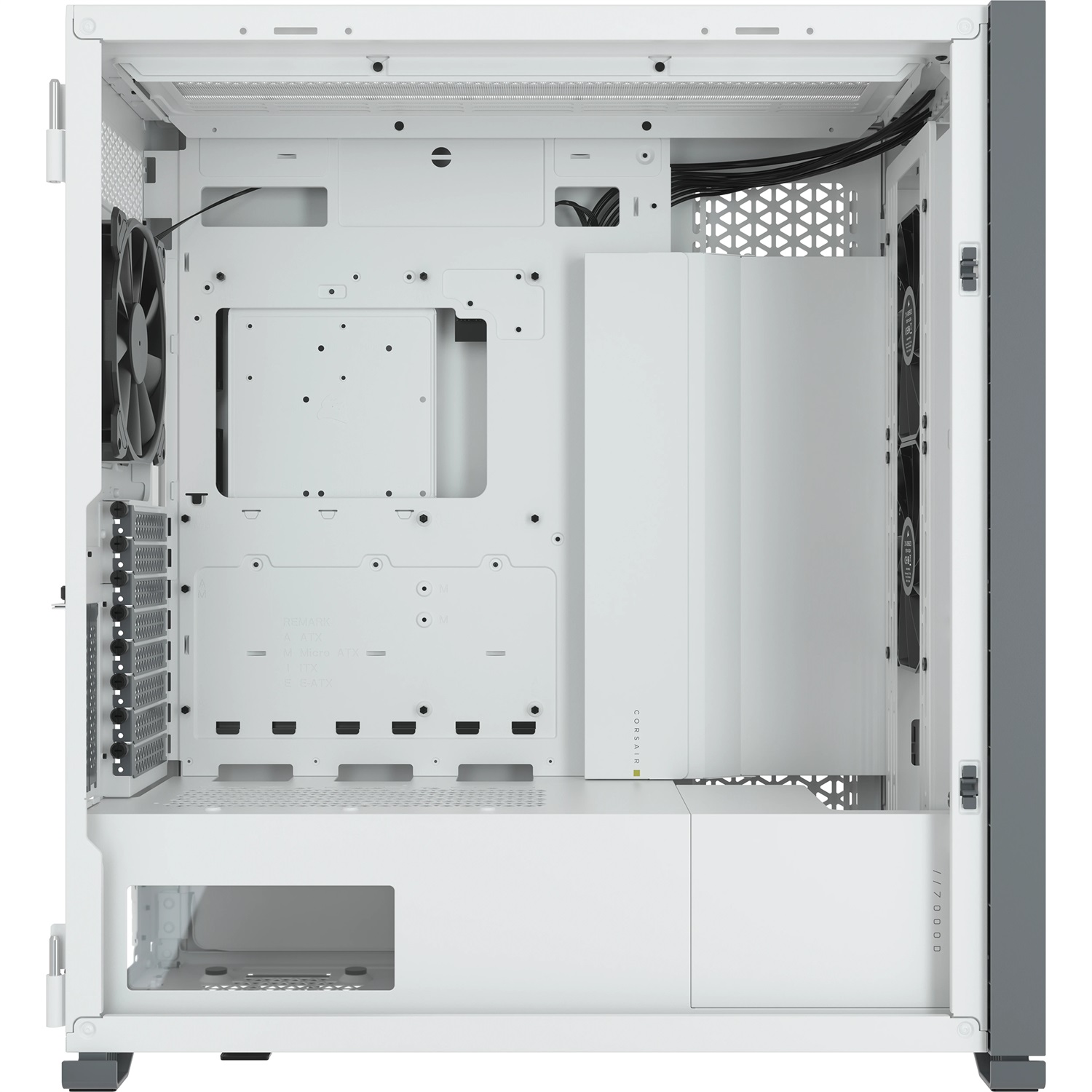 Corsair 7000D AIRFLOW Full Tower Bianco con Pannello in Vetro Temperato, Tre Ventole da 140 mm e Spazio Interno Generoso