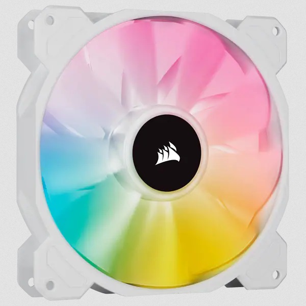 Corsair SP140 RGB ELITE Ventilatore 14 cm Bianco - Kit Doppia Ventola con 8 LED RGB Indirizzabili