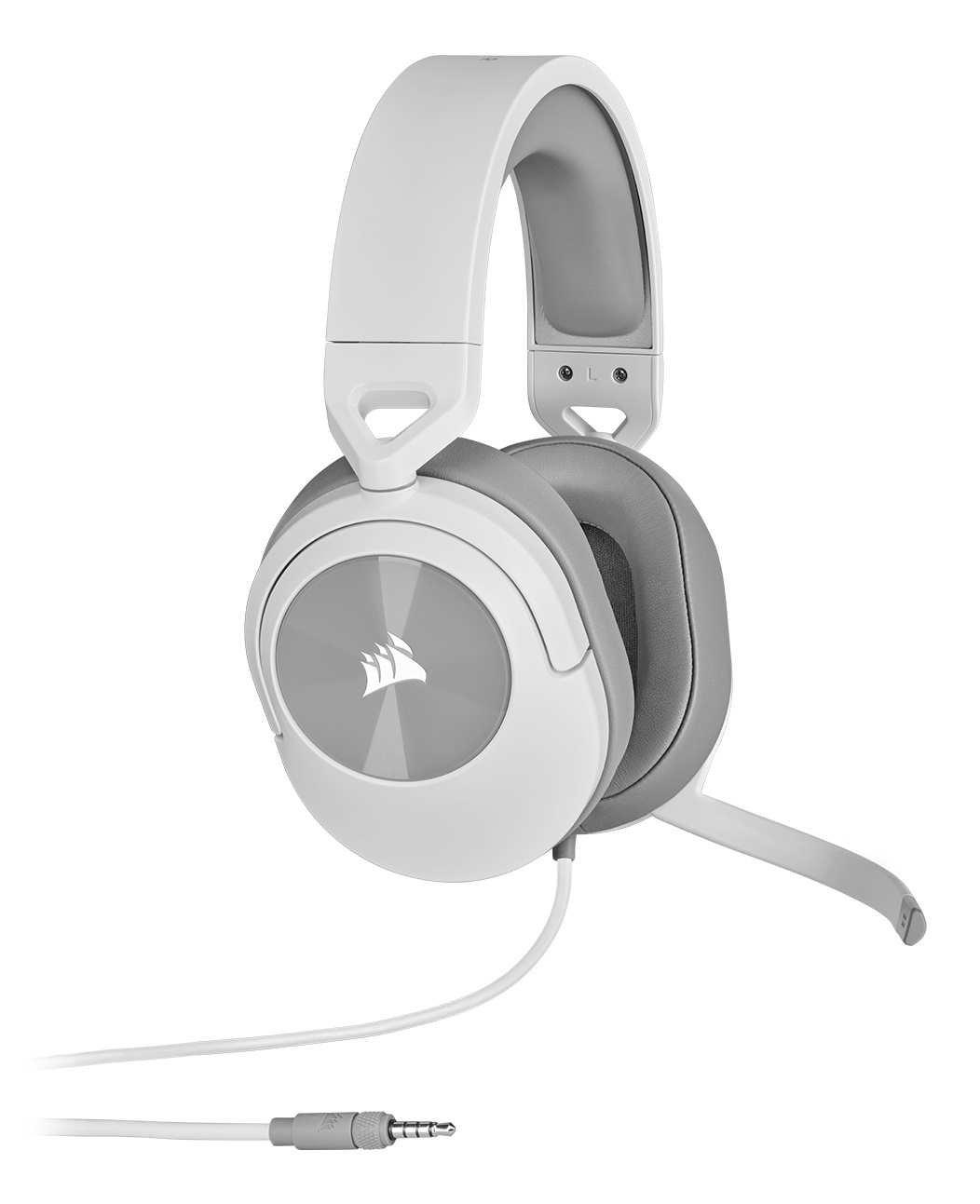 Corsair HS55 Surround Cuffie da Gioco Cablate Bianco - Dolby 7.1, Neodimio 50mm, Compatibili con PC, PS4, Xbox, Mobile