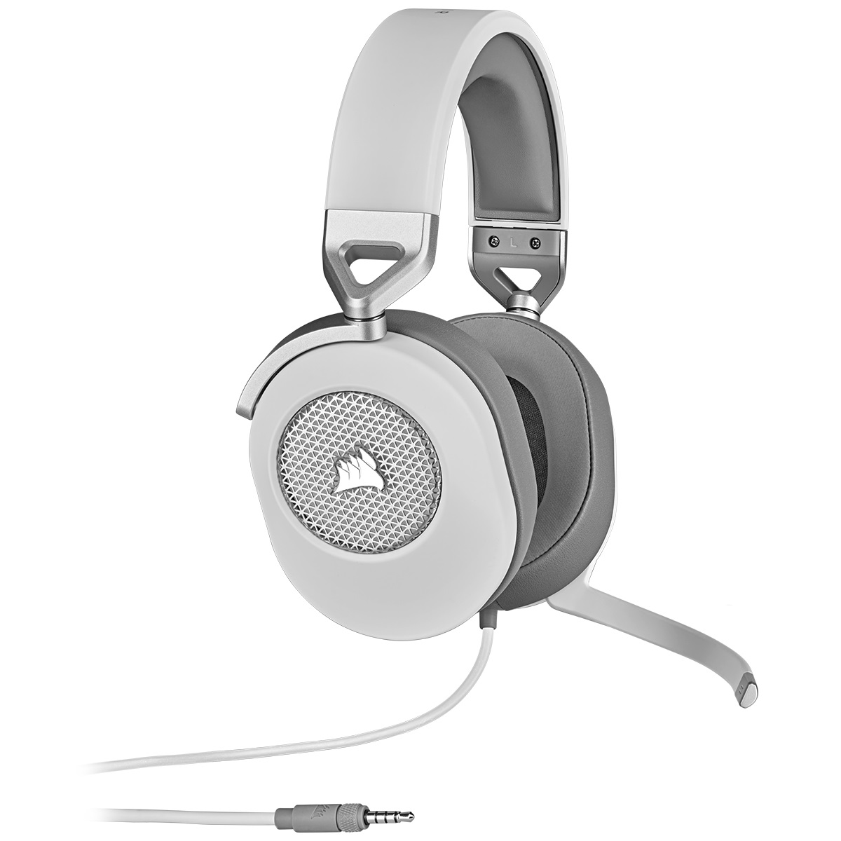 Corsair HS65 SURROUND Cuffie da Gioco Cablate Bianco - Dolby 7.1 Suono Surround, Neodimio 50mm, Compatibili con PC, Mac, PS5, PS4, Xbox, Nintendo Switch e Mobile