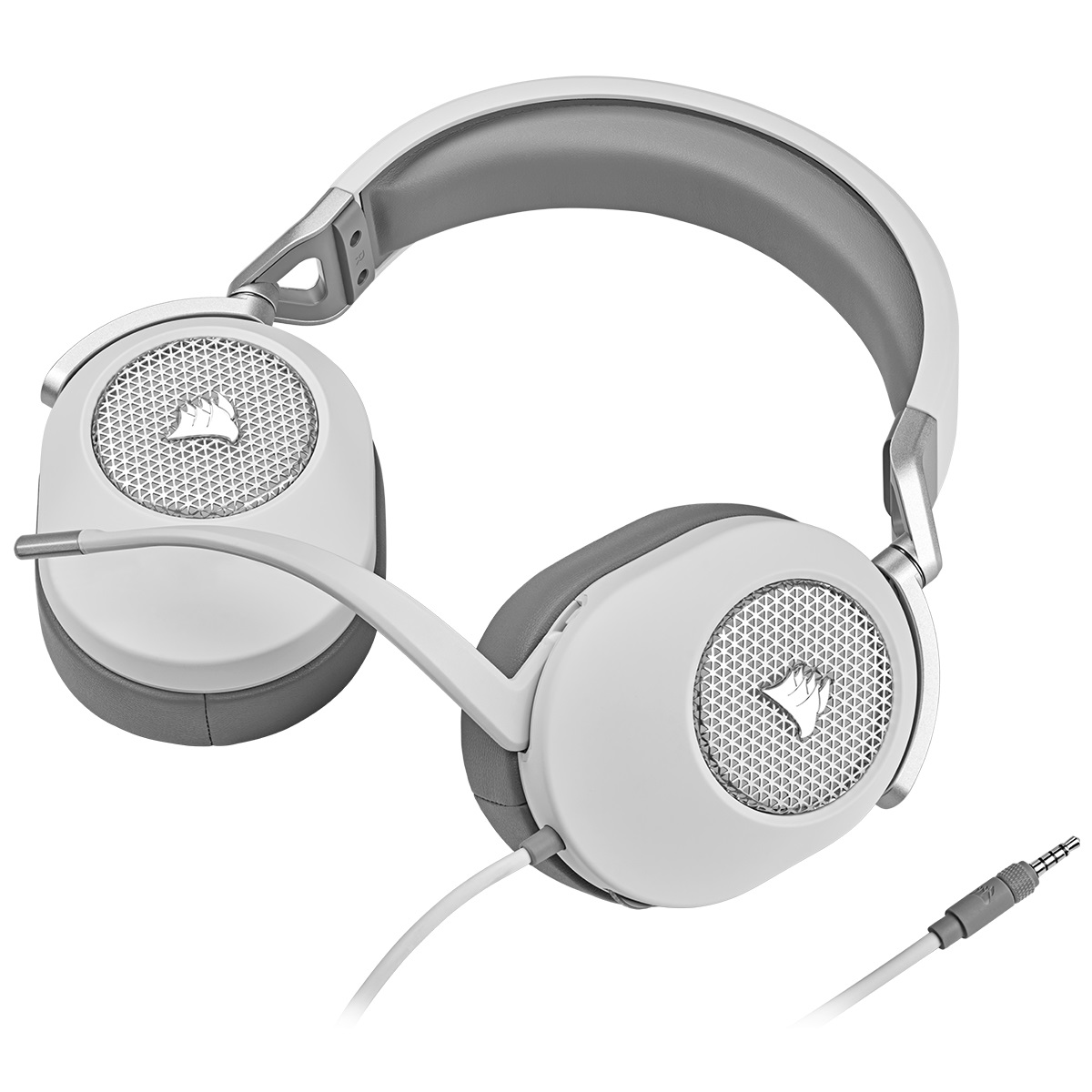 Corsair HS65 SURROUND Cuffie da Gioco Cablate Bianco - Dolby 7.1 Suono Surround, Neodimio 50mm, Compatibili con PC, Mac, PS5, PS4, Xbox, Nintendo Switch e Mobile