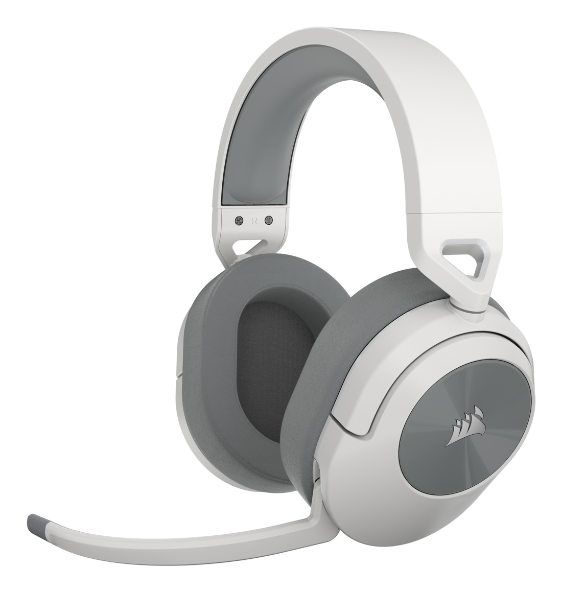 Corsair HS55 WIRELESS Cuffie da Gioco Bluetooth - Dolby 7.1 Surround, Microfono Omnidirezionale, Portata Fino a 50 Piedi, Compatibili con PC, Mac, PS5, PS4 - Colore Bianco