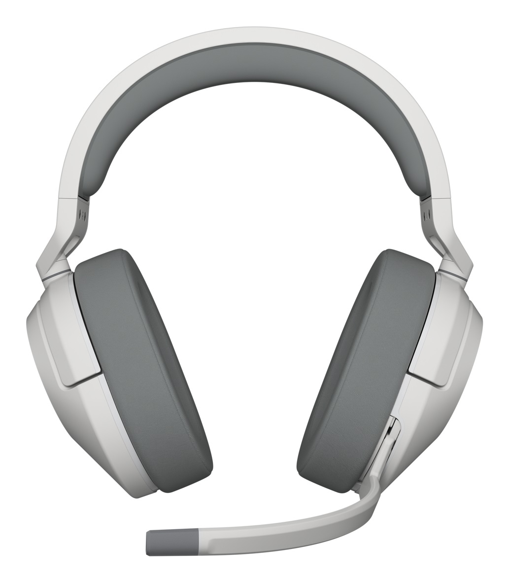 Corsair HS55 WIRELESS Cuffie da Gioco Bluetooth - Dolby 7.1 Surround, Microfono Omnidirezionale, Portata Fino a 50 Piedi, Compatibili con PC, Mac, PS5, PS4 - Colore Bianco