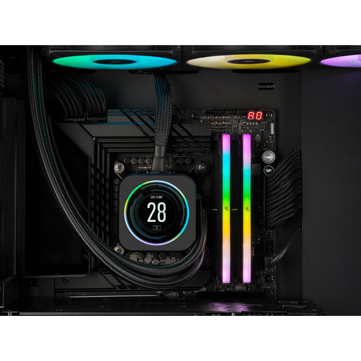 Corsair Vengeance RGB 32GB (2x16GB) DDR5 6000MHz CL36 - Memoria RAM Compatibile Intel XMP