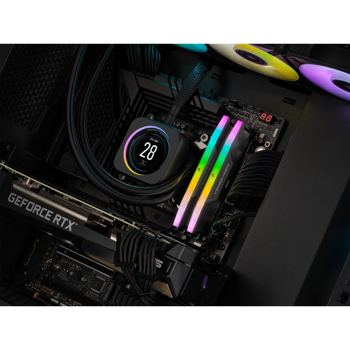 Corsair Vengeance RGB 32GB (2x16GB) DDR5 6000MHz CL36 - Memoria RAM Compatibile Intel XMP