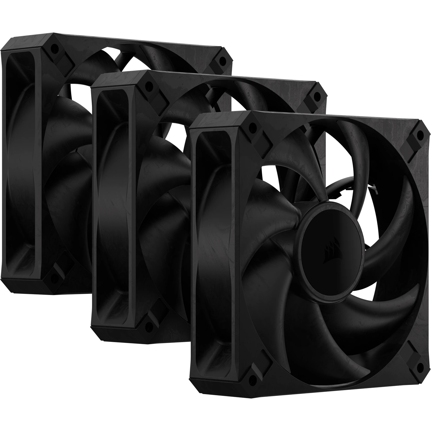 CORSAIR RS120 MAX Ventole PWM a Spessore Maggiorato da 120 mm - Confezione da Tre Unità - Nero