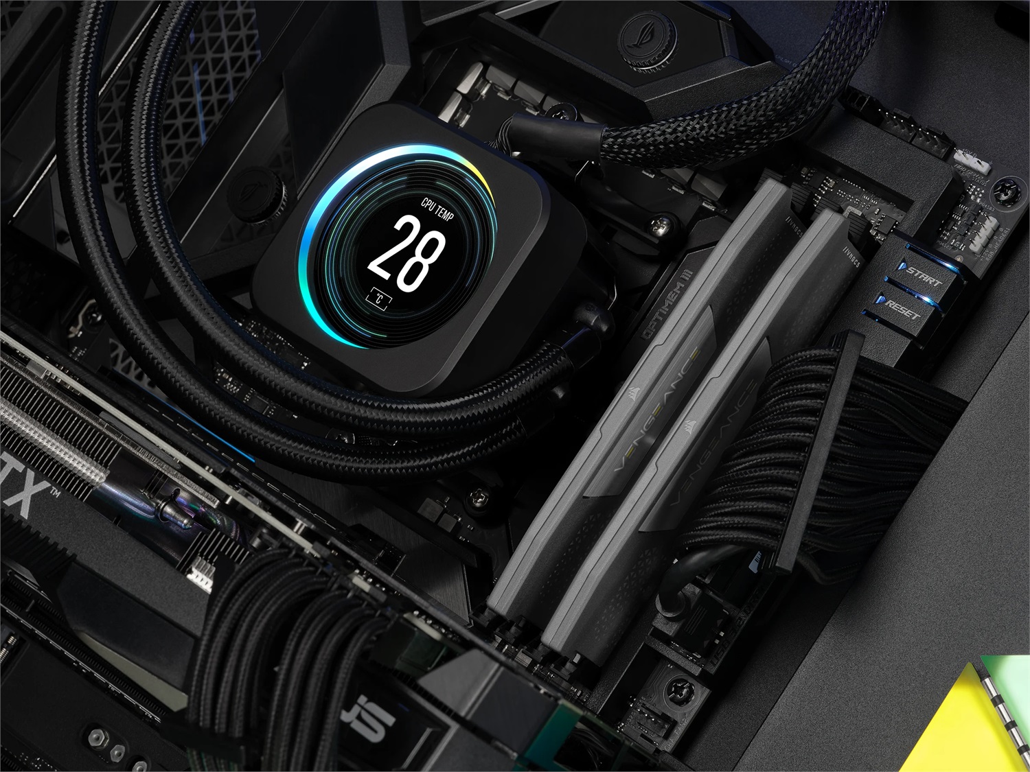 Corsair Vengeance CMK16GX5M2B5200Z40 - Memoria RAM 16 GB (2 x 8 GB) DDR5 5200 MHz CL40 con Intel XMP e AMD EXPO - Grigio