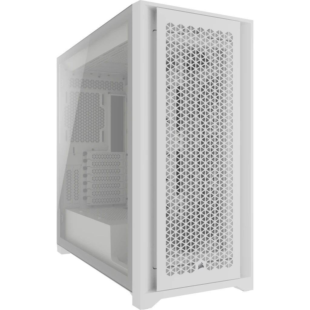 Corsair 5000D CORE AIRFLOW Midi Tower ATX PC Case Bianco - Pannello in Vetro Temperato, Design ad Alto Flusso d'Aria, Interni Spaziosi per Radiatori da 360 mm