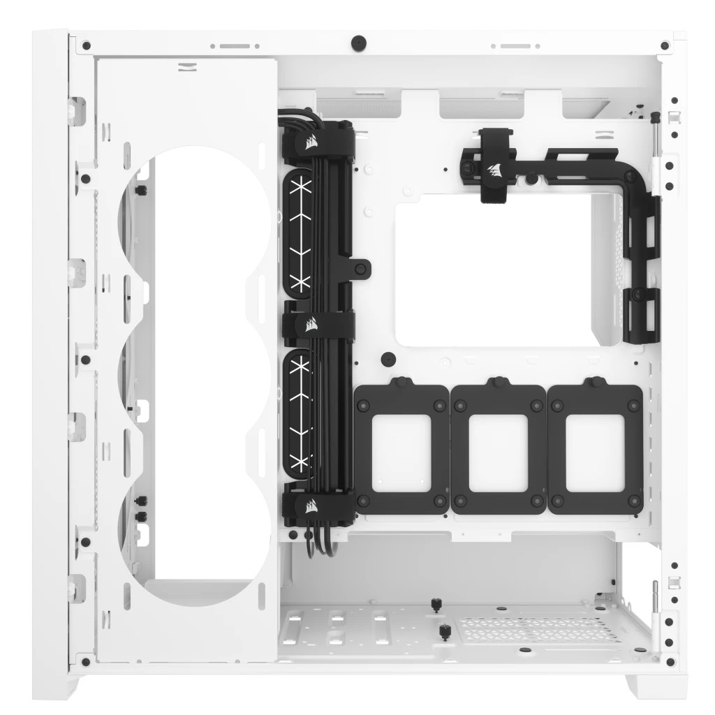 Corsair 5000D CORE AIRFLOW Midi Tower ATX PC Case Bianco - Pannello in Vetro Temperato, Design ad Alto Flusso d'Aria, Interni Spaziosi per Radiatori da 360 mm