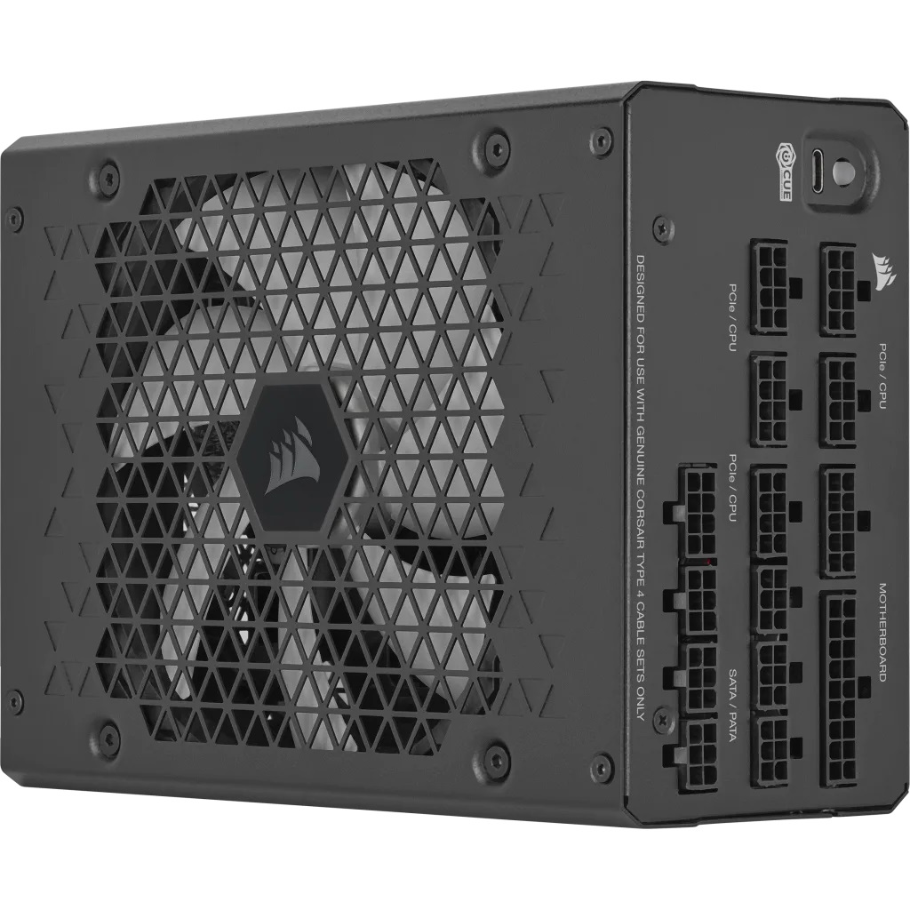 Corsair HX1200i Alimentatore 1200W Interamente Modulare 80 PLUS Platinum - Compatibile con ATX 3.0 e PCIe 5.0 - Ultra-Silenzioso con Ventola a Cuscinetto Fluidodinamico - Nero