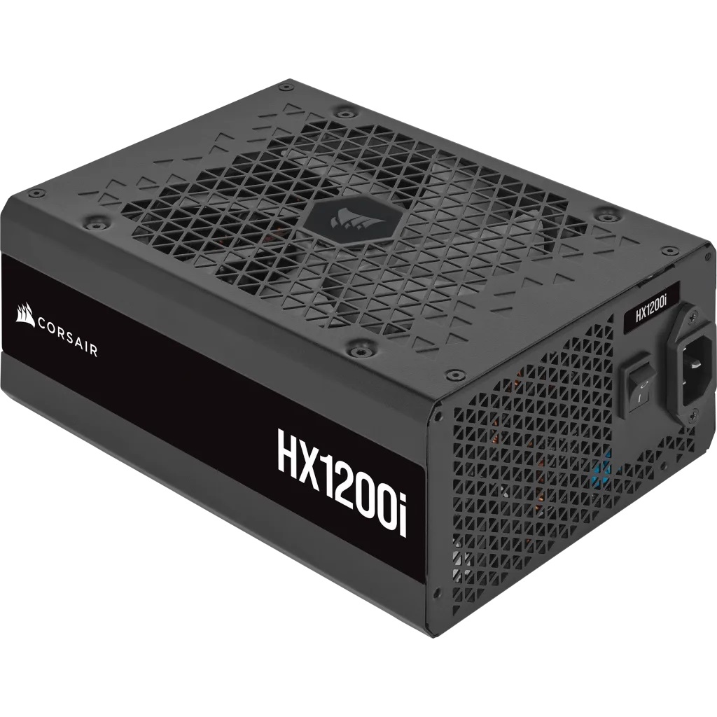 Corsair HX1200i Alimentatore 1200W Interamente Modulare 80 PLUS Platinum - Compatibile con ATX 3.0 e PCIe 5.0 - Ultra-Silenzioso con Ventola a Cuscinetto Fluidodinamico - Nero