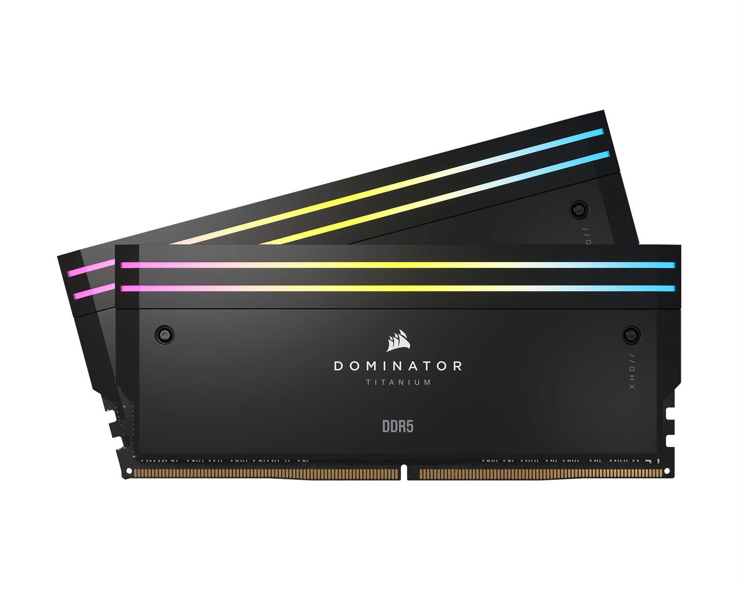 Corsair Dominator Titanium RGB 32 GB (2 x 16 GB) DDR5 6400 MHz CL32 RAM con Intel XMP e iCUE - Nero