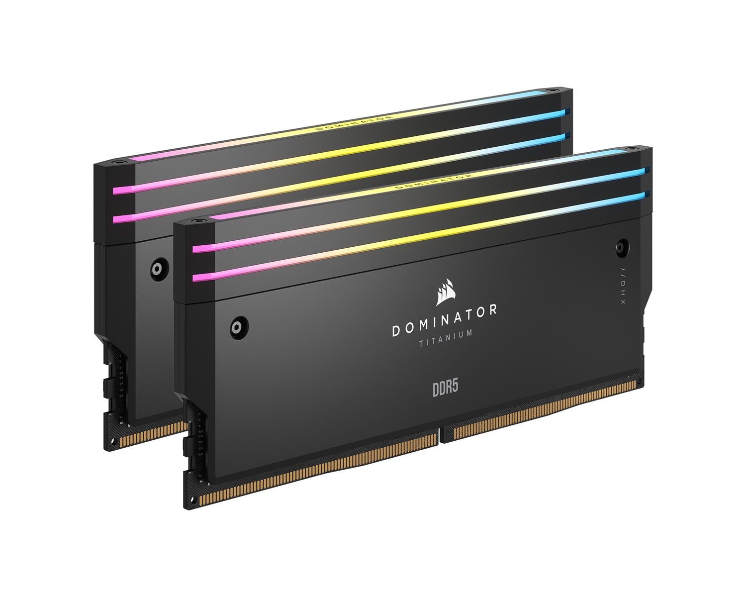 Corsair Dominator Titanium RGB 32 GB (2 x 16 GB) DDR5 6400 MHz CL32 RAM con Intel XMP e iCUE - Nero