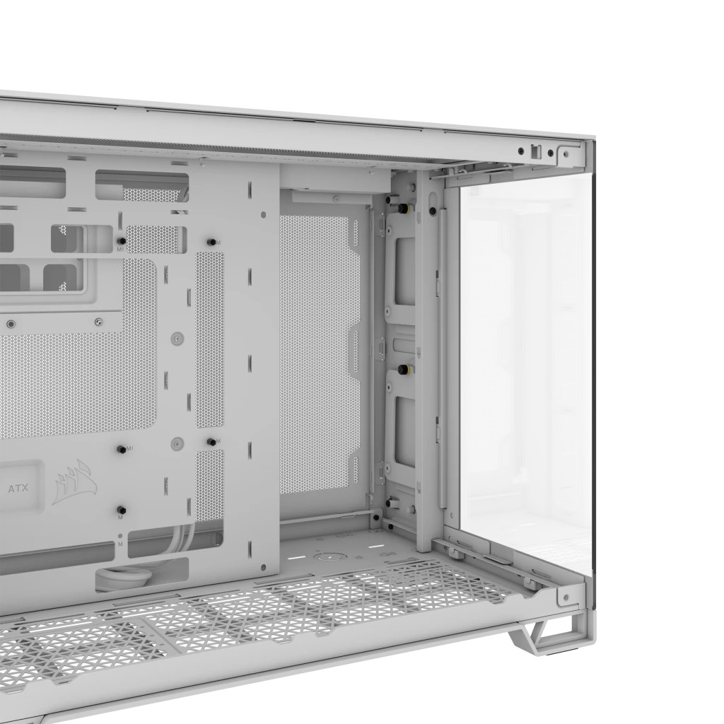 Corsair 2500X Midi Tower Bianco - Case Micro ATX con Vetro Temperato, Doppia Camera, Compatibile con Scheda Madre a Connessione Inversa