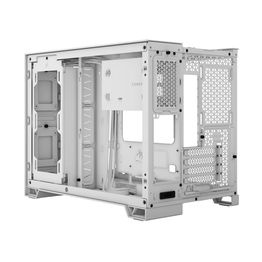 Corsair 2500X Midi Tower Bianco - Case Micro ATX con Vetro Temperato, Doppia Camera, Compatibile con Scheda Madre a Connessione Inversa