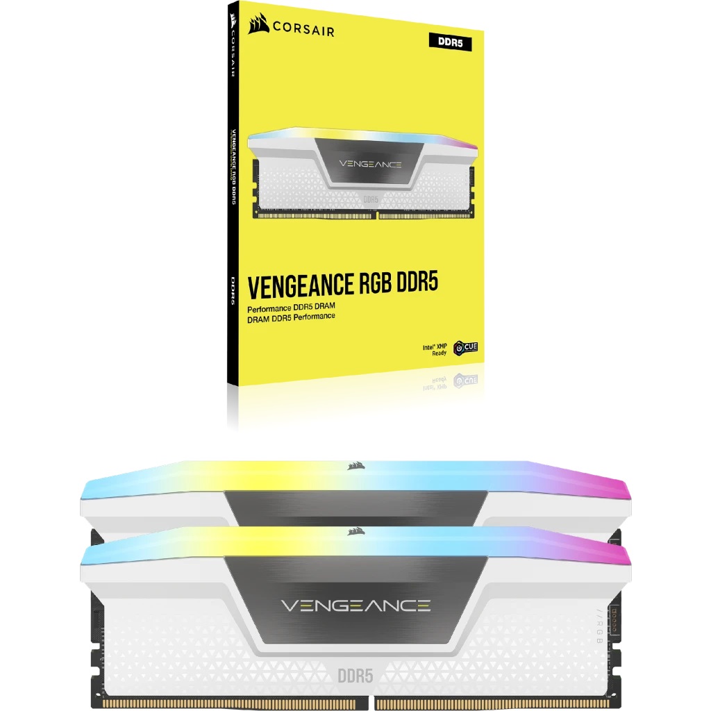 Corsair Vengeance RGB 64GB (2x32GB) DDR5 6000MHz CL30 - Memoria RAM con Illuminazione RGB Dinamica