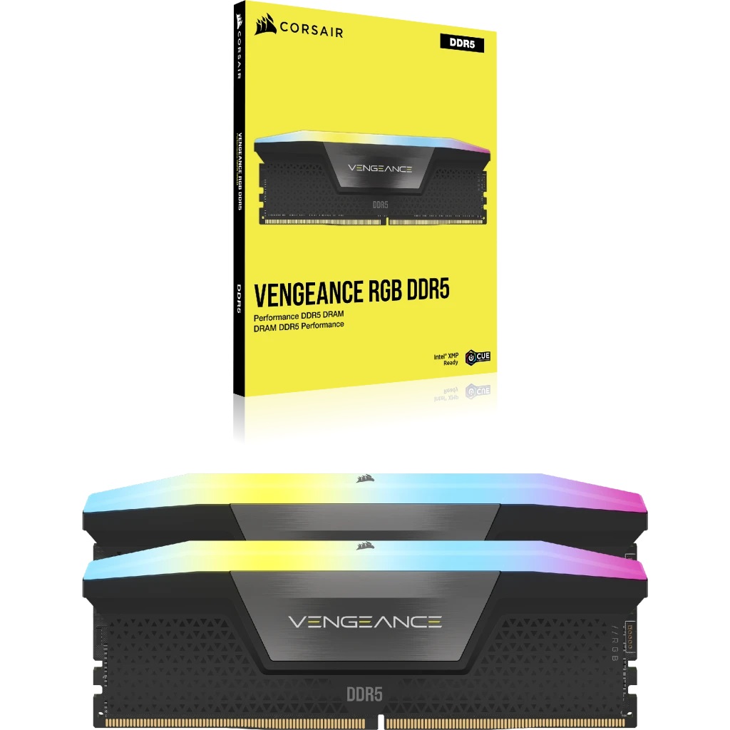 Corsair Vengeance RGB DDR5 96GB (2x48GB) 7000MHz CL40 Intel XMP Memoria per Computer Compatibile con iCUE - Nero