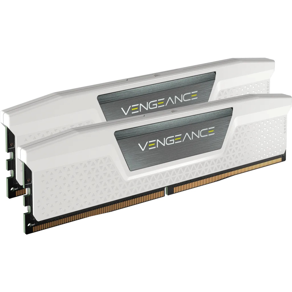 Corsair Vengeance 32 GB (2 x 16 GB) DDR5 6000 MHz CL36 RAM Bianco con Intel XMP e Compatibilità iCUE