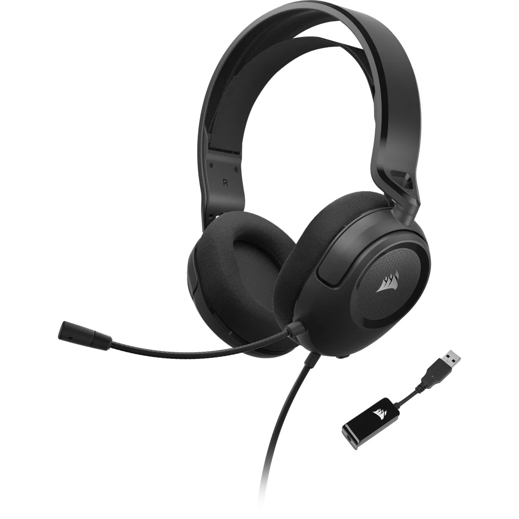 Corsair HS35 SURROUND v2 Auricolare Cablato A Padiglione Gaming Nero con Microfono e Connettività 3.5mm