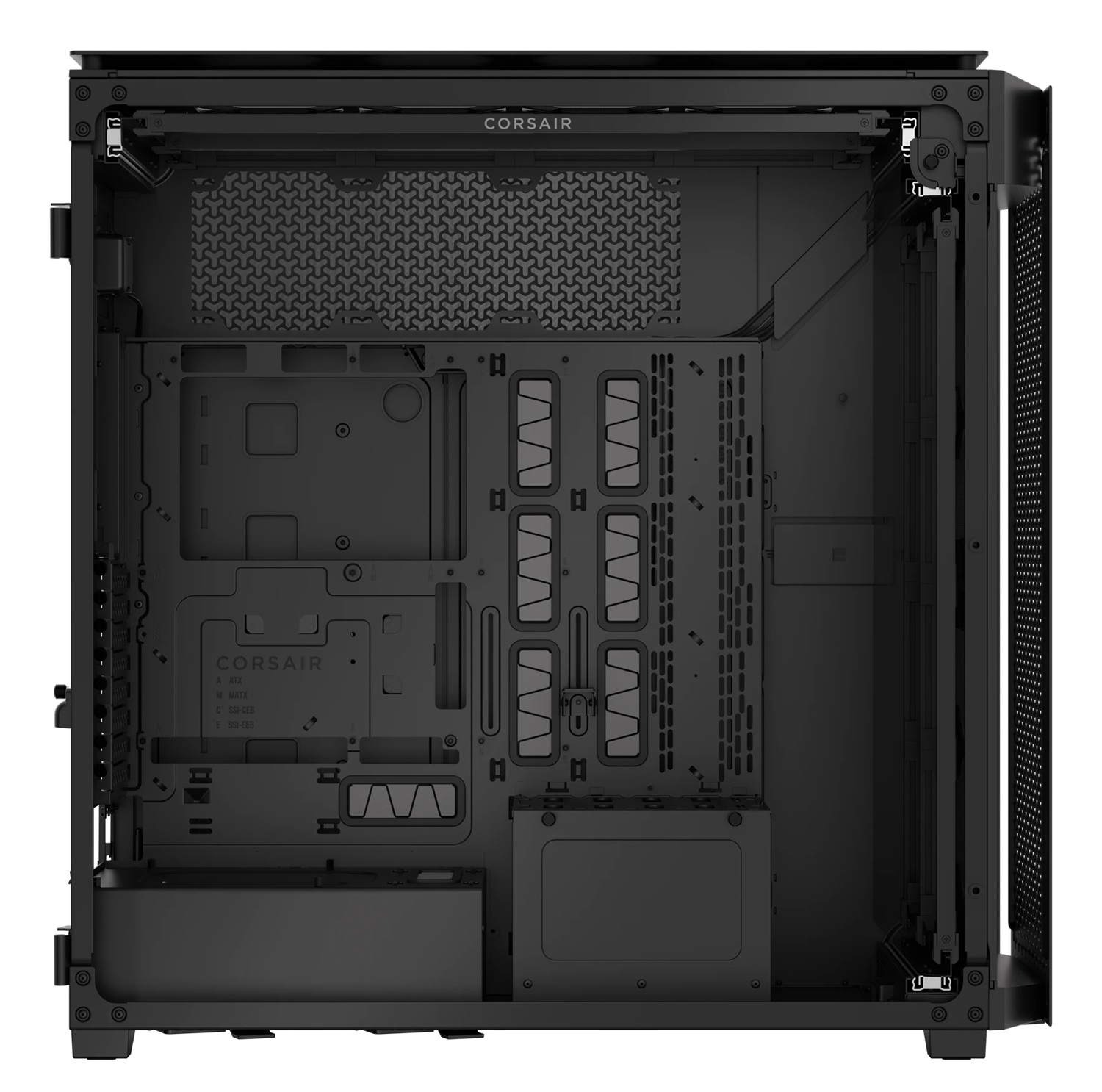 Corsair 9000D RGB AIRFLOW Full Tower Case PC Nero - Acciaio Inox e Vetro Temperato, Compatibile con Mini-ITX/mATX/ATX/E-ATX/SSI-EEB, Sistema InfiniRail per Ventole