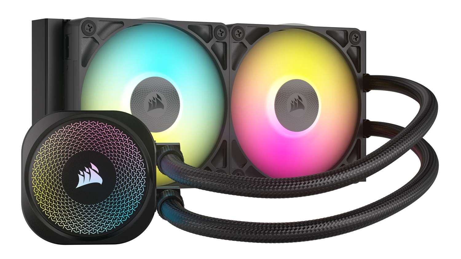 Corsair iCUE LINK TITAN 240 RX RGB Raffreddatore di Liquidi AIO 240mm con 2 Ventole RGB - Compatibile con Intel LGA 1851/1700 e AMD AM5/AM4 - Nero