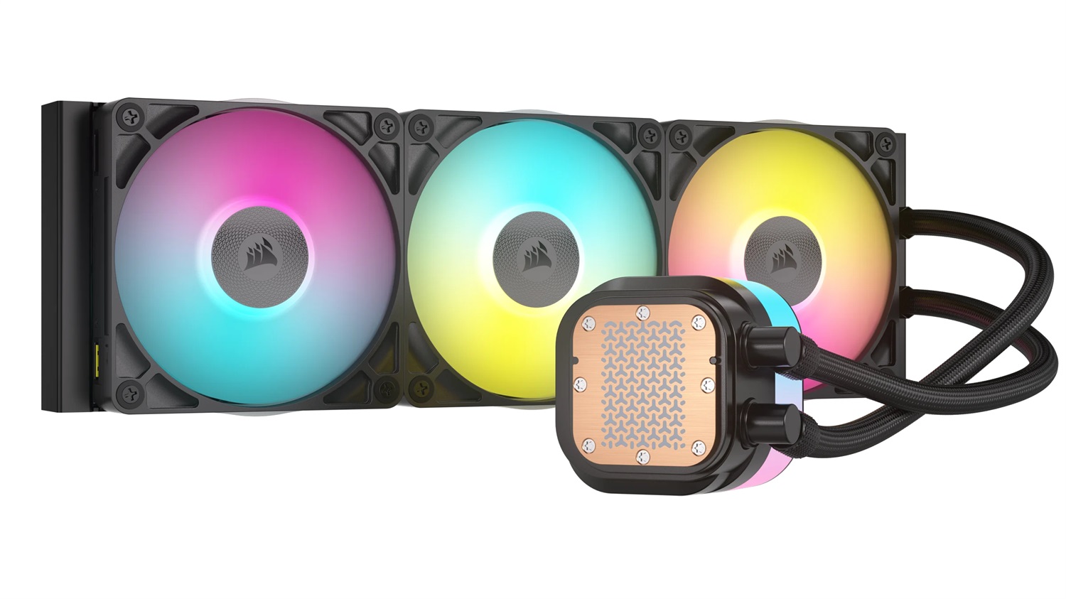 CORSAIR iCUE LINK TITAN 360 RX RGB Raffreddatore CPU a Liquido - 360mm AIO con 3x Ventole RGB - Compatibile con Intel LGA 1851/1700 e AMD AM5/AM4 - Hub iCUE LINK Incluso - Nero